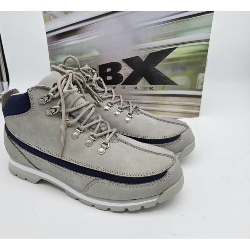 GBX Y2K Euro Style High Top Boots Mens  11M  Leather Comfort Tech Gray